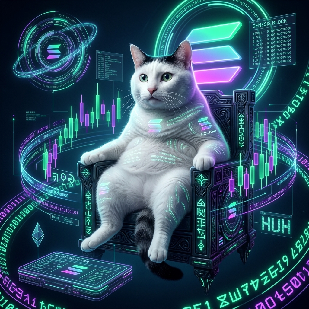 $HUHCAT on-chain Solana deity hero
