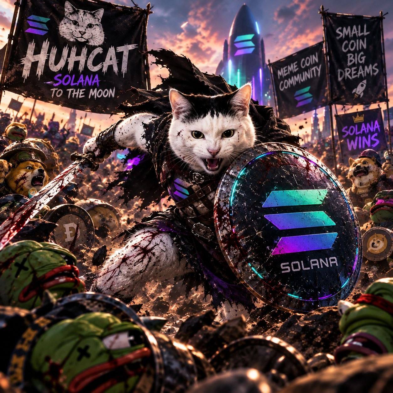 $HUHCAT Solana Meme General